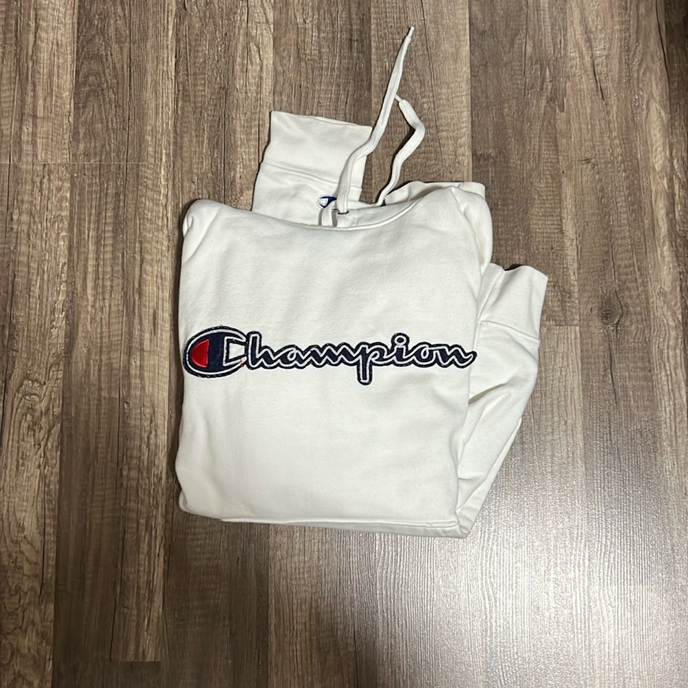 White Champion Hoodie